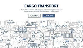 Cargo Transport Banner Design vector