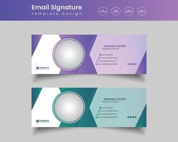 Modern Email Signature Template Design vector