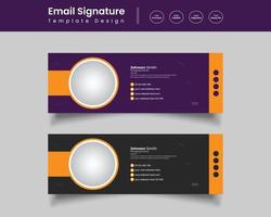 Email Signature Template Design vector