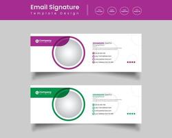 Corporate Business Email Signature Template Design, Web footer design vector