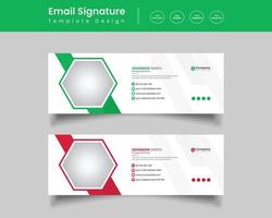 Corporate Business Email Signature Template Design, Web footer design vector