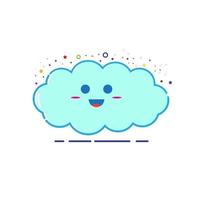 Cloud graphic design ilustration with mbe style vector
