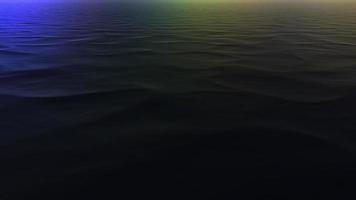 Dark water surface with neon illumination photo