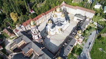 Aerial view of the new Athos monastery in Abkhazia photo