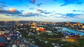 Aerial view of the city landscape with views of buildings and architecture photo