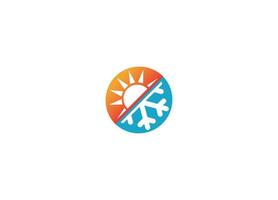 Innovative Heating and Cooling Logo Design Icon vector