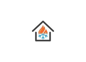 Innovative Heating and Cooling Logo Design Icon vector