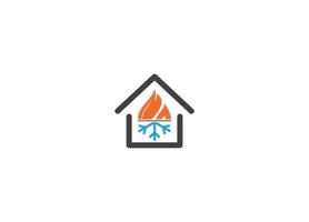 Innovative Heating and Cooling Logo Design Icon vector