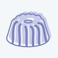 Icon Gugelhupf - Two Tone Style - Simple illustration,Editable stroke vector
