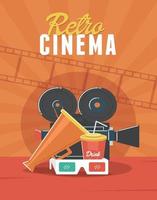 Retro cinema. Can be used for flyer, poster and banner vector