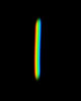 Rainbow light overlay on a black background photo