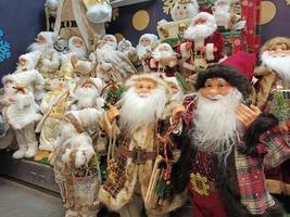 Lviv, Ukraine 2021 - Christmas toys on shelves, Christmas decorations photo