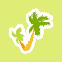 Tropical palms island vector