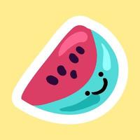 Cheerful smiling watermelon vector