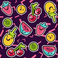 Summer Fruits Patterns vector