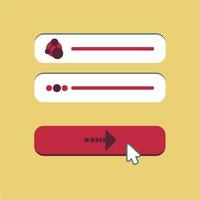 Web Template of Computer Login Form vector