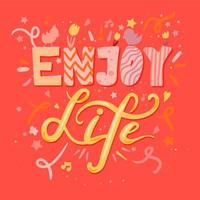 Enjoy Life Lettering vector