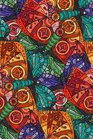 Steampunk butterfly seamless pattern vector