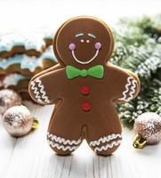 Christmas homemade gingerbread cookies photo
