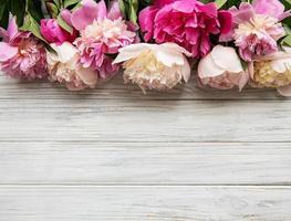 Background with pink peonies photo