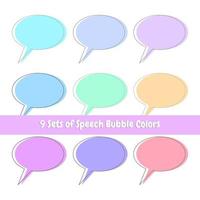 Set of colorful speech bubbles vector