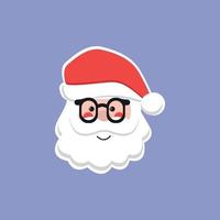 santa claus con gafas vector