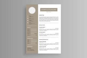 Modern resume templatete vector