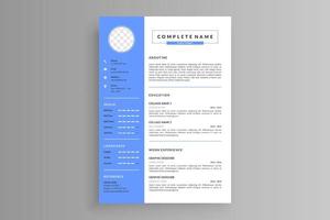 Modern resume templatete vector