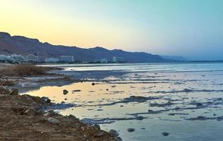 Dead Sea, is a salt lake bordering Jordan to the north, and Israel to the west. photo