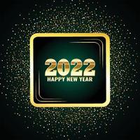 happy new year 2022 gold glittery vector design.