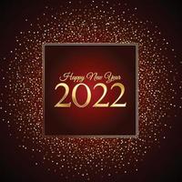 happy new year 2022 gold glittery design. vector