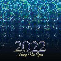 feliz año nuevo 2022 hermoso diseño de brillos. vector