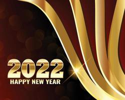 happy new year 2022 golden abstract vector. vector