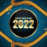 feliz año nuevo 2022 diseño abstracto.