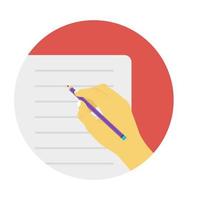 Writing On Paper vector