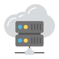 alojamiento de servidor en la nube vector