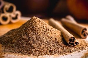 Cinnamon is a spice obtained from the inner bark of trees of the genus Cinnamomum, it helps to prevent and fight diabetes, controlling blood sugar levels and increasing insulin sensitivity. photo