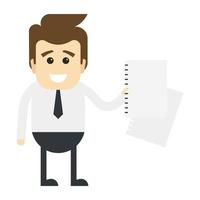 Businessman With Documents vector