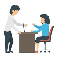 Female Receptionist Concepts vector