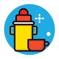 Trendy Thermos Concepts vector