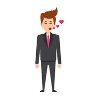 Businessman With Hearts vector