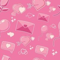 Seamless Pattern with Valentine Elements vector