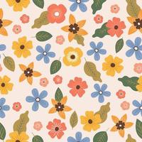 Seamless Blooming Floral Pattern vector