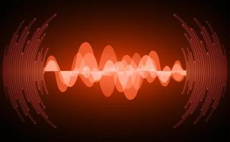 Sound waves oscillating dark light vector