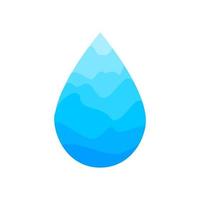 icono de vector de gota de agua. colección de vectores abstractos de logotipo de gota de agua plana. iconos de gota, línea de triángulos de puntos de agua, lluvia, gota de agua, logotipo de la empresa y diseño de burbujas.