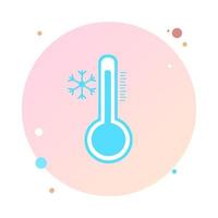 termómetros meteorológicos celsius o fahrenheit que miden el calor o la ilustración vectorial fría. Equipo termómetro que muestre clima frío o caliente. termómetro de medicina en estilo plano. logotipo del icono de termómetro. vector