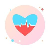 Heartbeat in circle icon. Heart pulse in round shaped icon. Beautiful healthcare and medical. Modern simple design icon, sign or logo. Beat pulse icon. Heart care cardiology. World heart day. vector