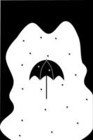 Me encanta el fondo de lluvia con paraguas para la feliz temporada de monzones. temporada de lluvias sobre fondo negro con plantilla de gotas de lluvia de amor para móvil, sitio web, interfaz de usuario. tema de fondo de pantalla elegante. vector