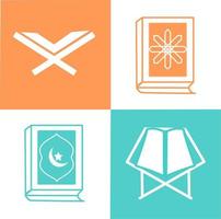 Koran icon. Element of religious culture icon. Premium quality graphic design icon. Signs, outline symbols collection icon for websites, web design, mobile app on white background. Quran Muslim Icon vector