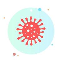 Coronavirus in circle icon. Bacteria, microbes and virus sign and symbol in flat design. Novel Coronavirus outbreak covid-19 2019-nCoV symptoms in round shaped for mobile concepts and web apps. vector